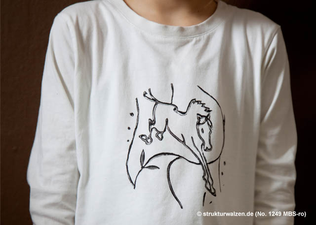 T-Shirt mit Pferdemotiv bedruckt