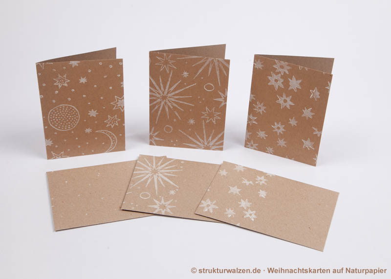 Weihnachtskarten auf Naturpapier gedruckt